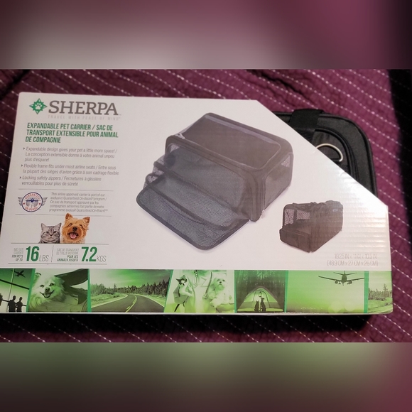 sherpa Small Pets Sherpa Black Expandable Airline Approved Travel Pet Carrier Medium Poshmark